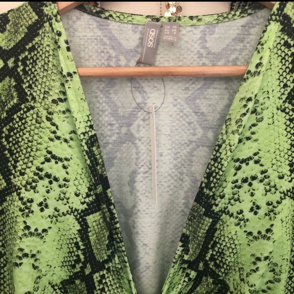 ASOS DESIGN midi dress in snake print - Picture 5 of 5